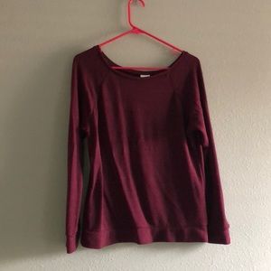 Maroon Long Sleeve Top